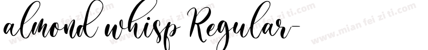 almond whisp Regular字体转换